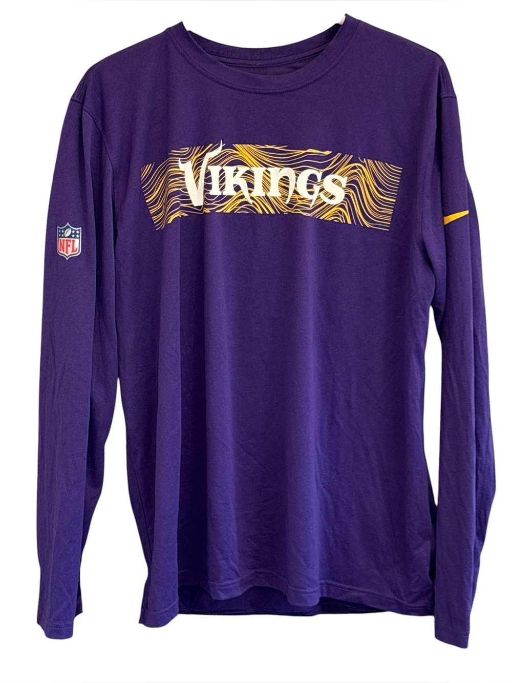Nike NFL OneField Apparel MN Vikings Long Sleeve Tee Shirt Mens Size Large - Picture 1 of 7